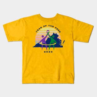 Year of the Peer Blue Text Kids T-Shirt